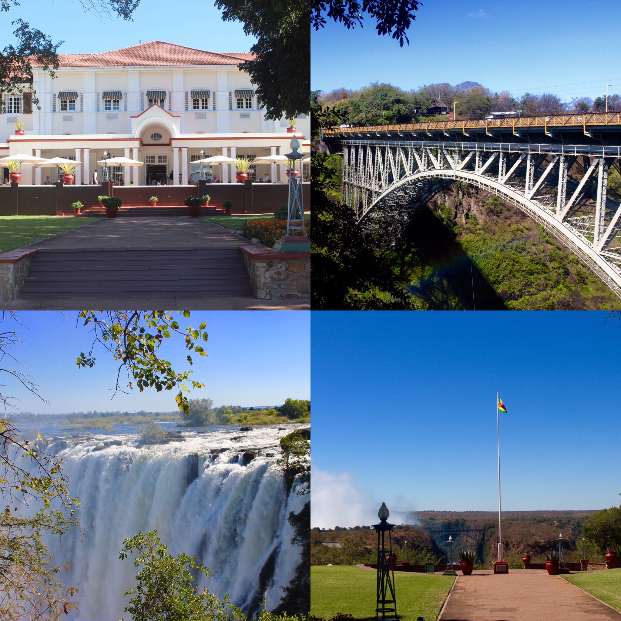 Victoria Falls Hotel and Bridge, Zimbabwe 