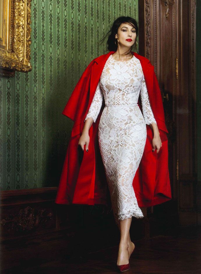 Monica Bellucci in winter style for Dolce and Gabbana