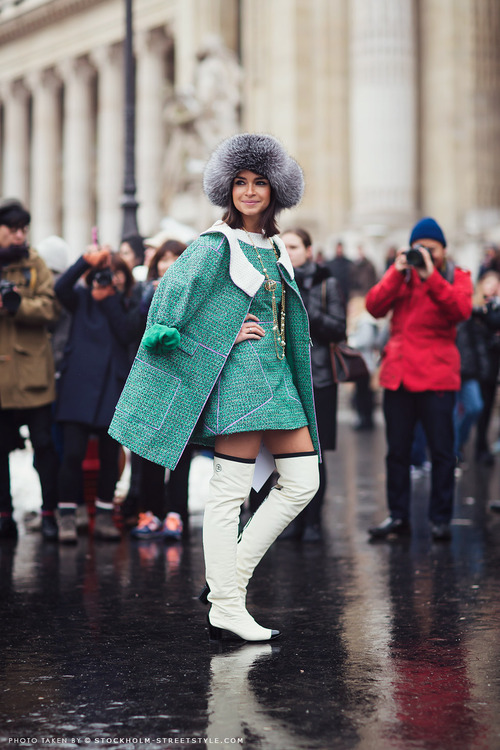 Street Style Star, Mira Duma in winter style, Getty